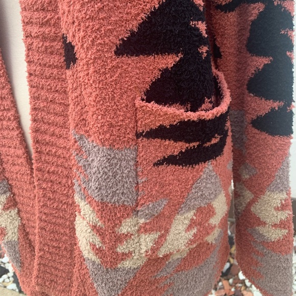 Last S SO SOFT! New Cozy Aztec Southwest Bohemian Knitted Sweater Cardigan - Picture 16 of 17